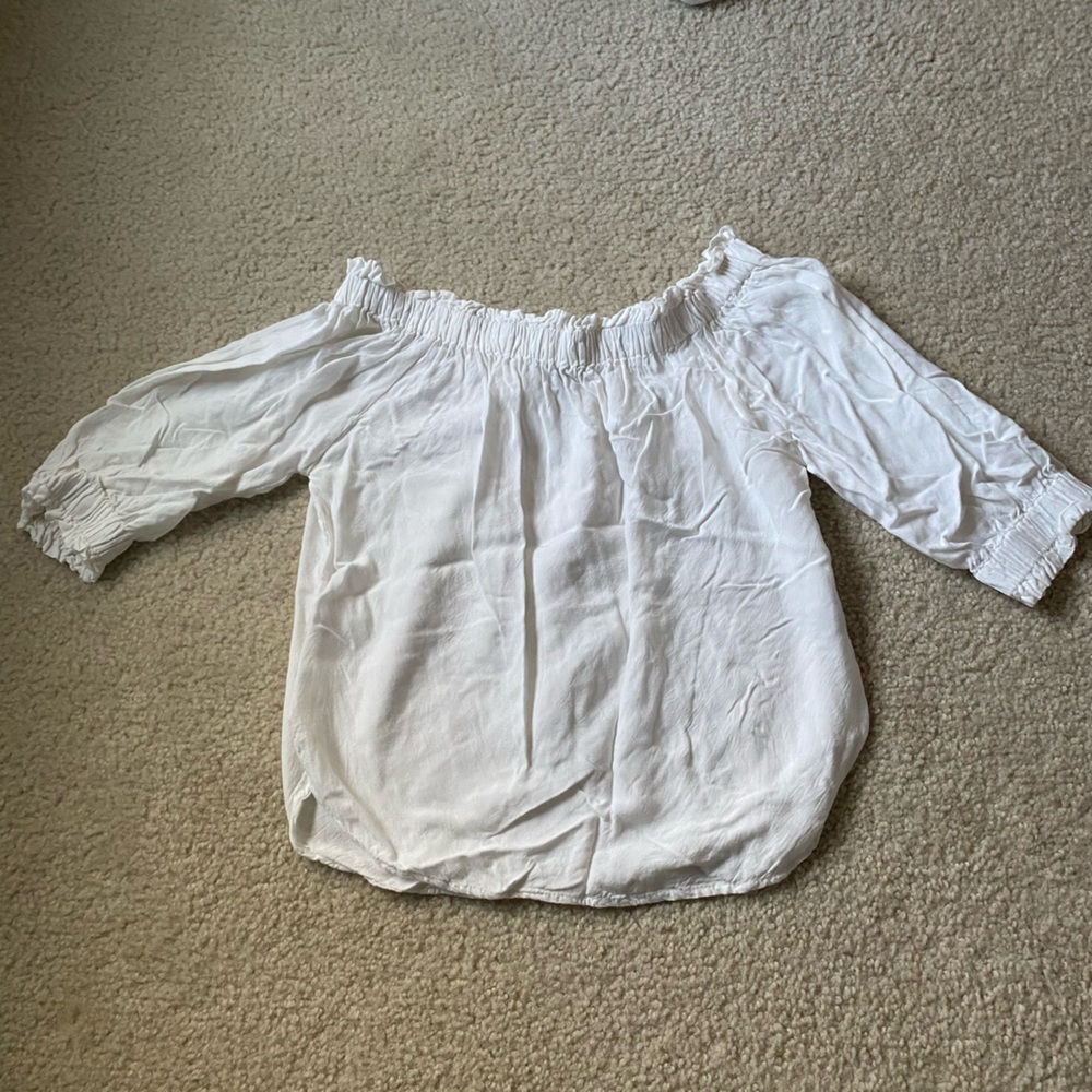 White shoulder shirt